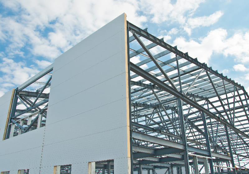 framing of a commercial property building