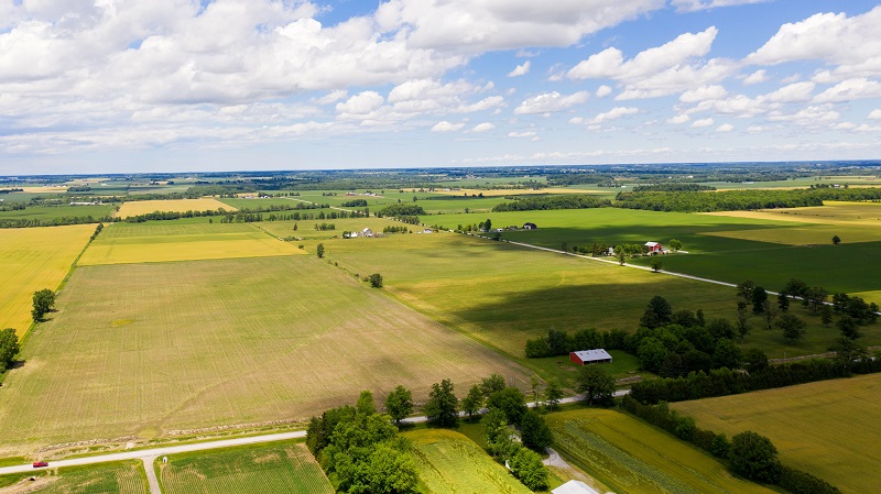 aerial photo of field
