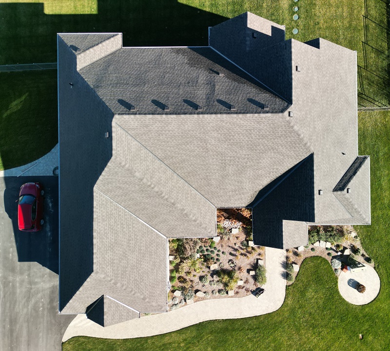 aerial picture of a home